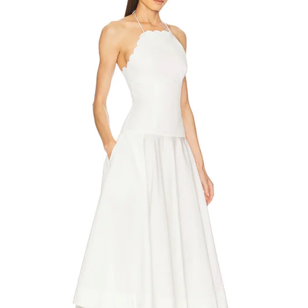 L'Academie by Marianna Brenna Midi Dress in White